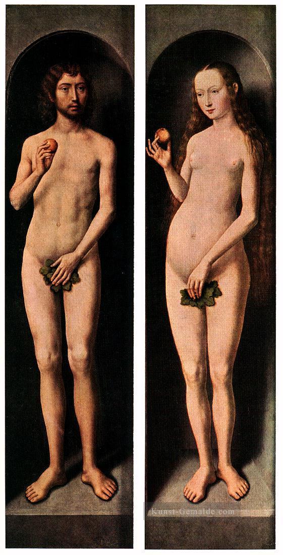 Adam und Eva 1485 Niederländische Hans Memling Ölgemälde